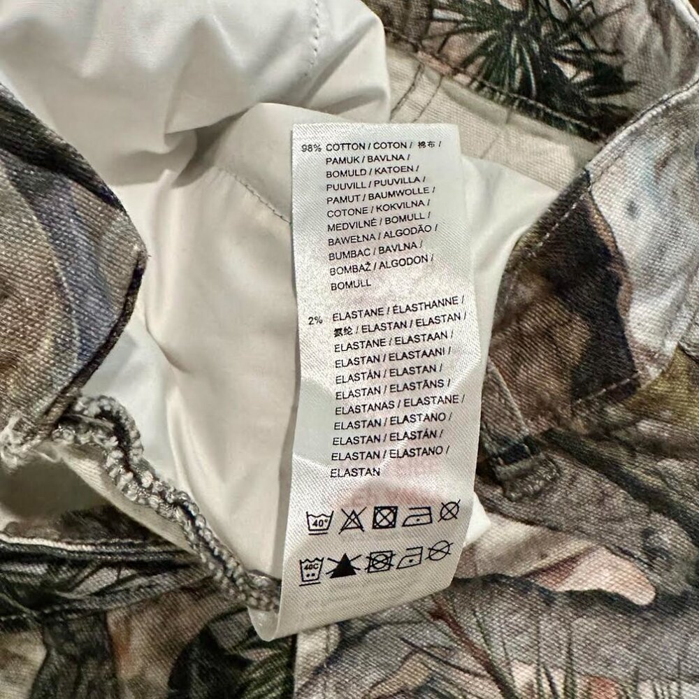 Basic Pleasure Mode Hunter Camo Denim Midi Skirt Front & Back Pockets - Picture 13 of 16